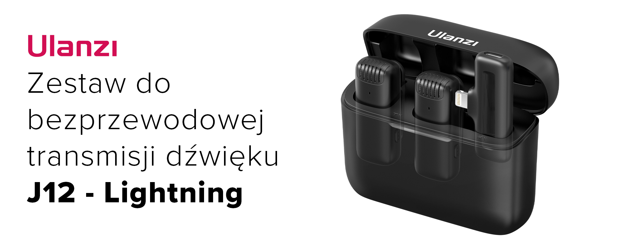 Zestaw do bezprzewodowej transmisji dźwięku Ulanzi J12 - Lightning